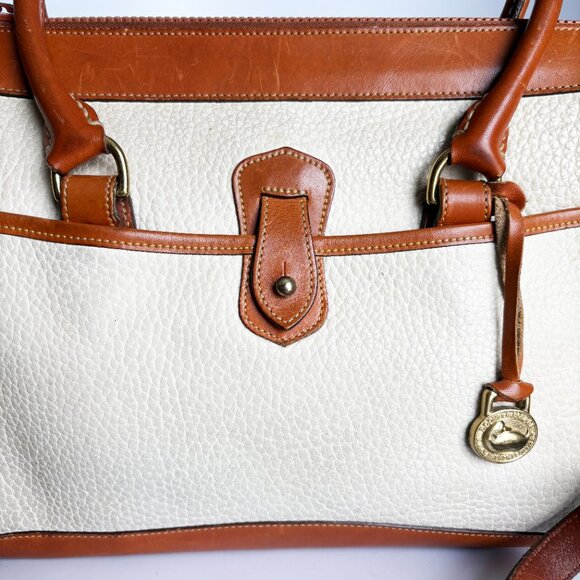 Dooney & Bourke All Weather Leather Shoulder Satchel Style R21 Bone Tan … - Picture 3 of 12